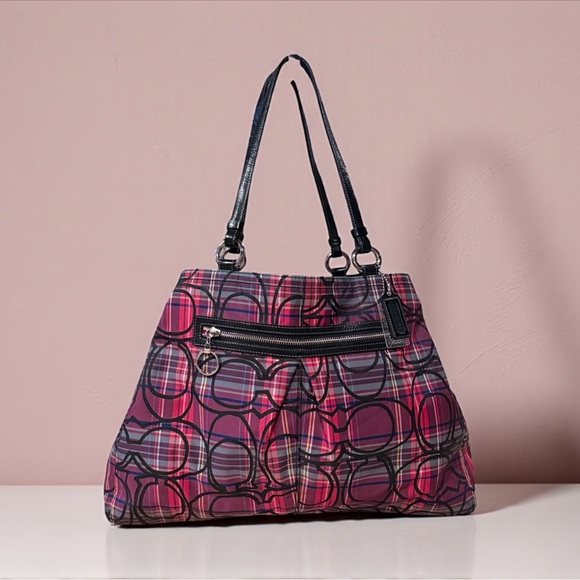 Coach Handbags - Coach Poppy Tartan Plaid Carryall Bag F15480